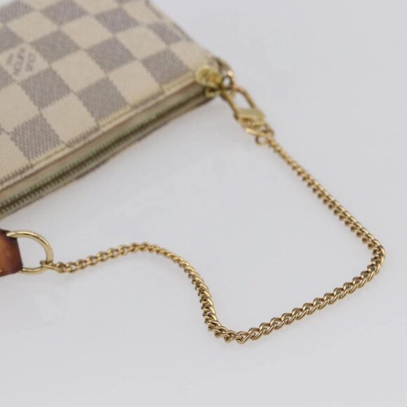 LOUIS VUITTON Damier Azur Mini Pochette Accessoires Pouch N63005 LV Auth 144622 - Picture 8 of 16